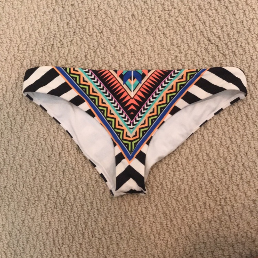 Pink tribal bathing suit bottoms